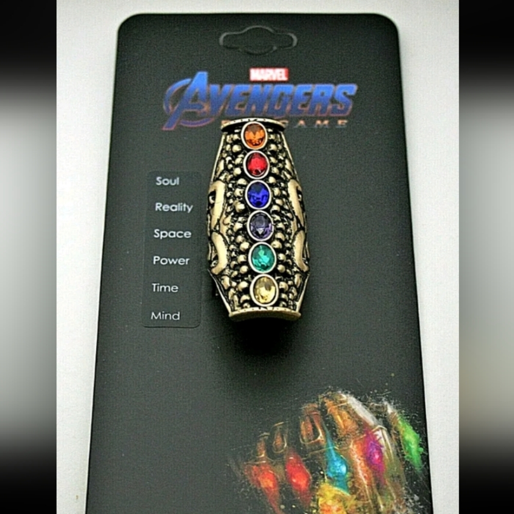 Ornate Marvel Avengers End Game Thanos Infinity Stones Ring New NOS 2019 on Card
